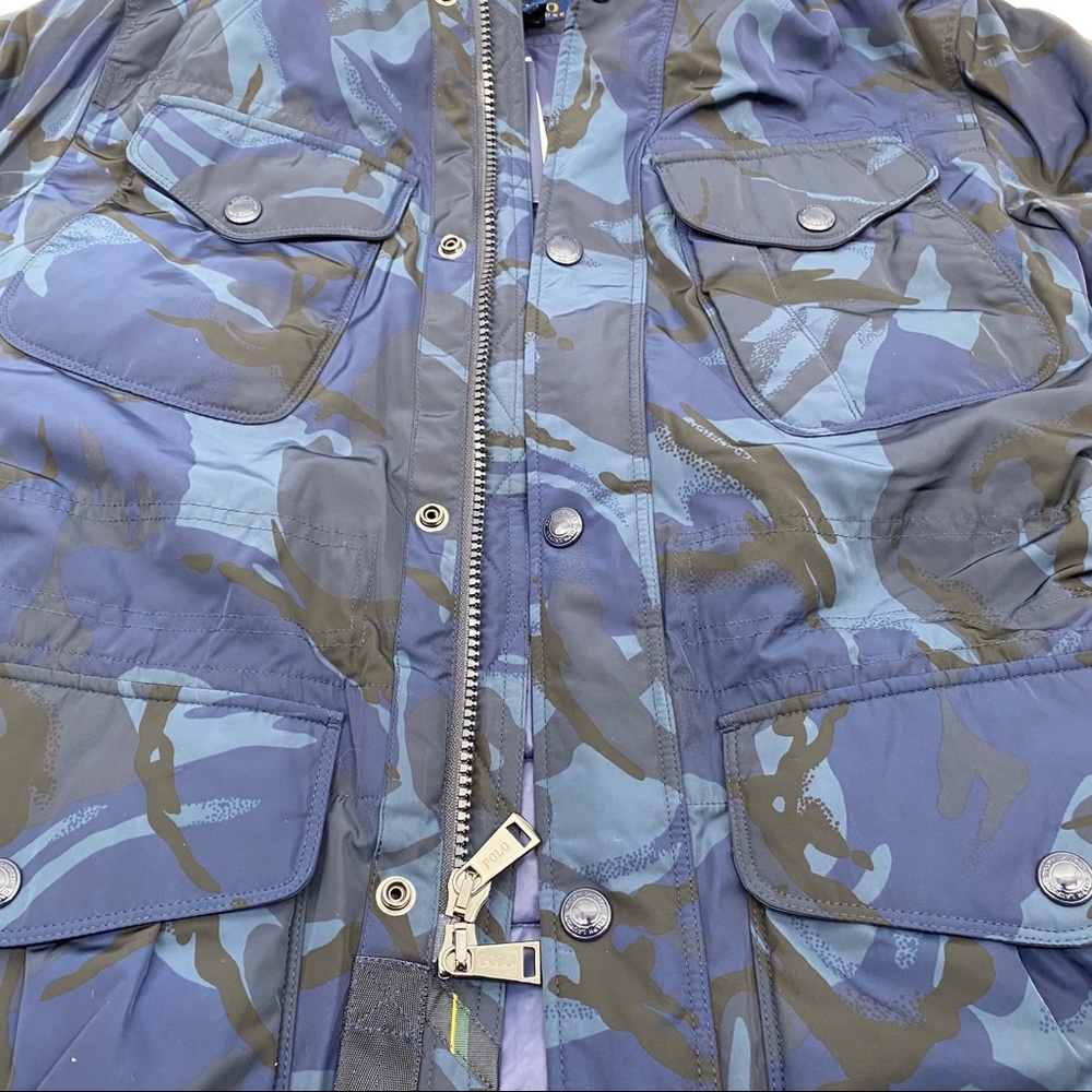 Polo Ralph Lauren Down Filled Blue Camo Field Coat - Picture 8 of 15